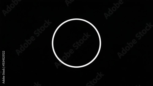 Simple expanding circle animation on black background, minimal abstract design element