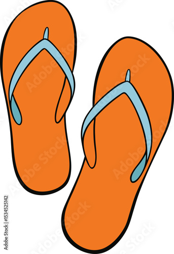 flip flops icon clipart vector on transparent background	