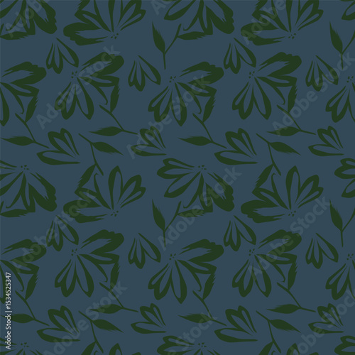 Cute feminine watercolor seamless pattern with wildflowers.hand drawn,