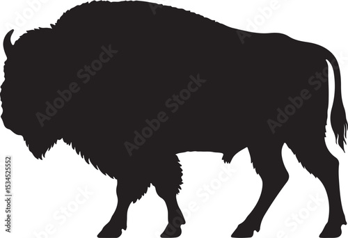 European Bison Silhouette