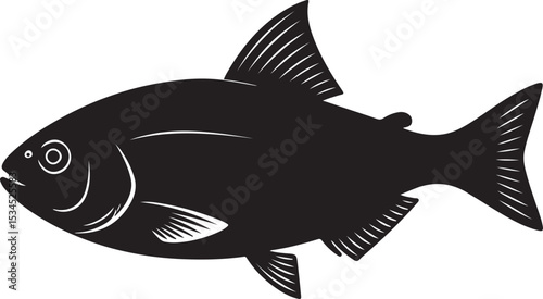 Fish Side View Silhouette