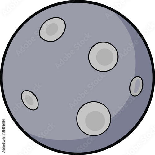 full moon icon clipart vector on transparent background
