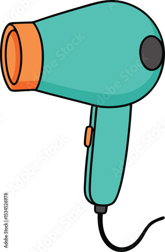 hair dryer icon clipart vector on transparent background
