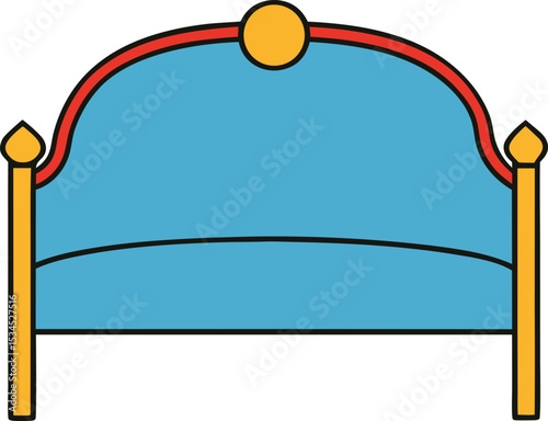 headboard icon clipart vector on transparent background
