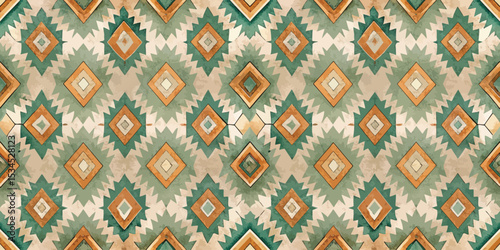 Colorful geometric pattern in earthy tones, perfect for modern decor.
