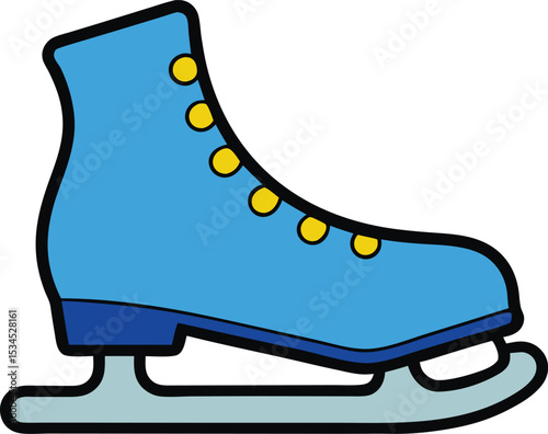 ice skates icon clipart vector on transparent background
