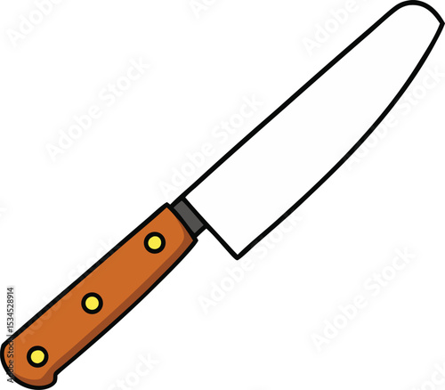 kitchen knife icon clipart vector on transparent background
