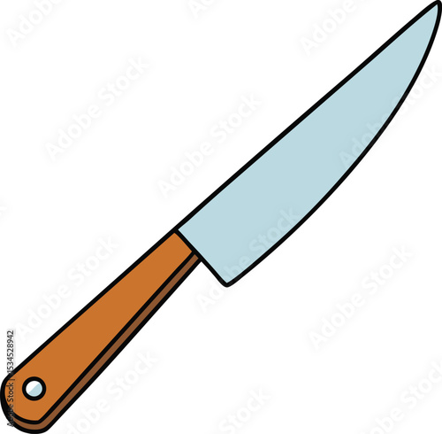 kitchen knife icon clipart vector on transparent background
