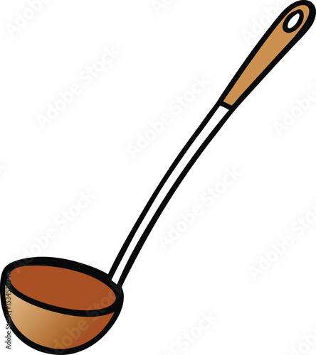ladle icon clipart vector on transparent background

