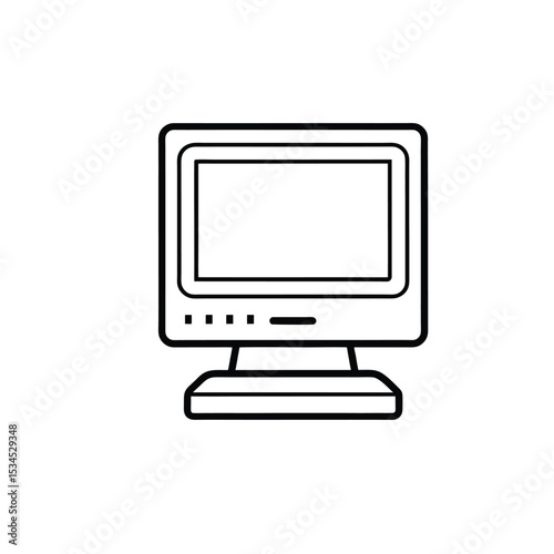 Computer monitor vector icon