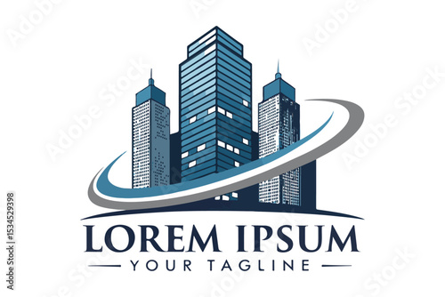New York City skyline vector illustration with urban skyscrapers and iconic buildings