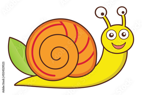Colorful Vector Illustration of a Snail with Intricate Design Elements and Various Color Options