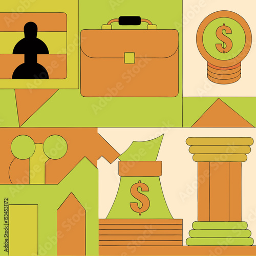 vector illustration of a business man