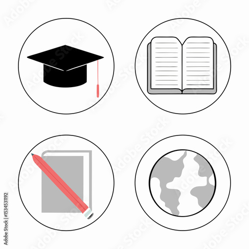 education icons set