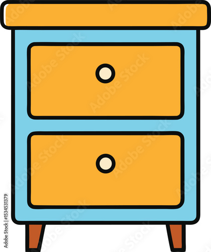 nightstand icon clipart vector on transparent background