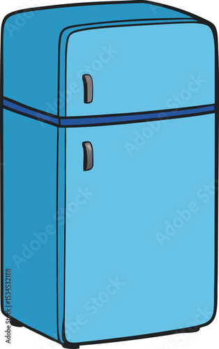 Refrigerator icon clipart vector on transparent background