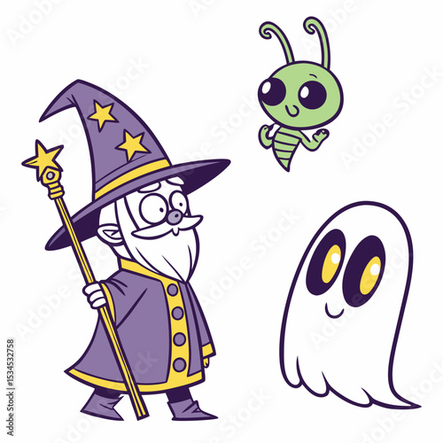 wizard with magic wand