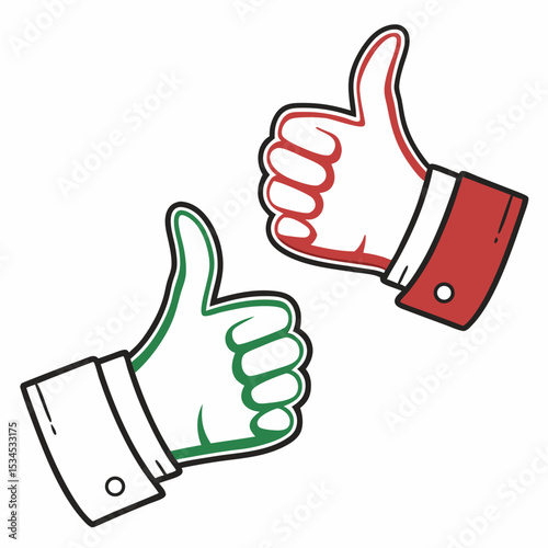 Thumbs Up and Down Emojis Icon for Mobile Application
