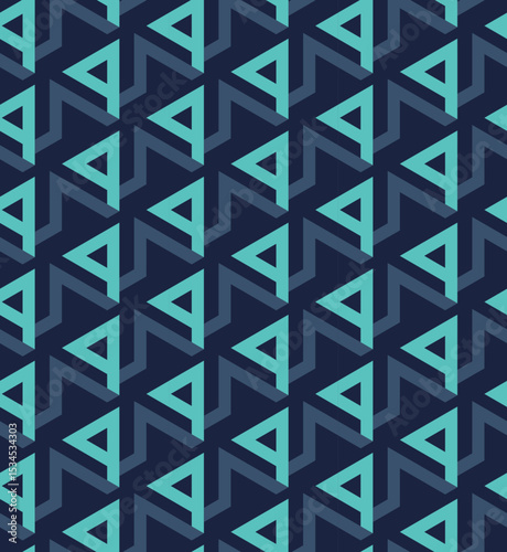 Seamless abstract chevron with triangles pattern -vector eps8