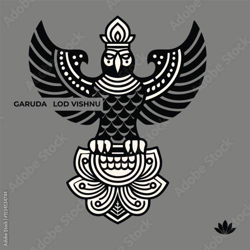 Skull with wings in vintage heraldic style with crown and emblem elements