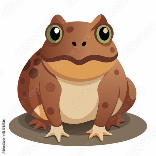 Burrowing Frog Vector on White
