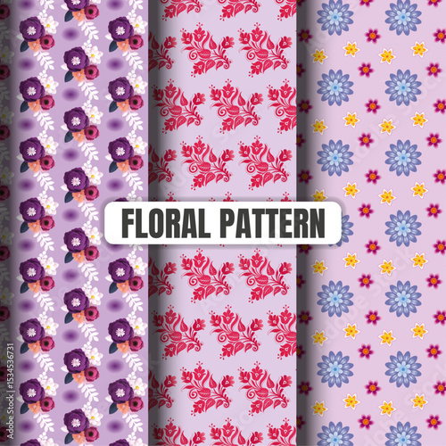 Floral Pattern Design, bed Sheet and clothing pattern. 