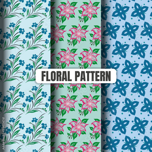 Floral Pattern Design, bed Sheet and clothing pattern. 