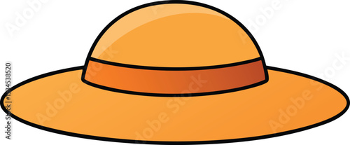 summer hat icon clipart vector on transparent background
