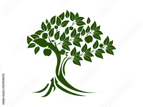 Flat design vector trees icon set. Popular tree species collection. Trees set in flat design. Vector illustration simple solid shape with flat colors and solid li.