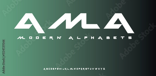 Ama vector illustration of alphabet letter A to Z
