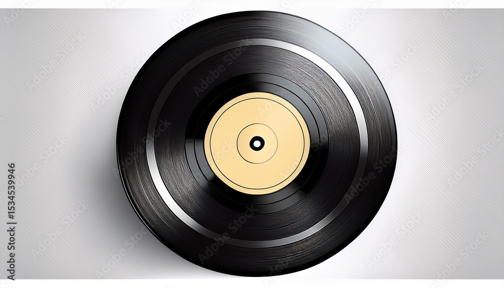 Obraz premium classic vinyl record with a clean label isolated on white and white background