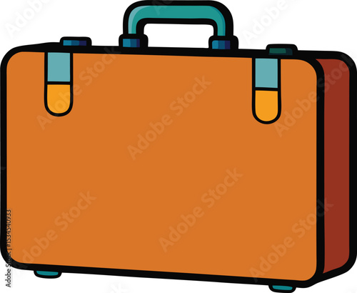 travel suitcase icon clipart vector on transparent background
