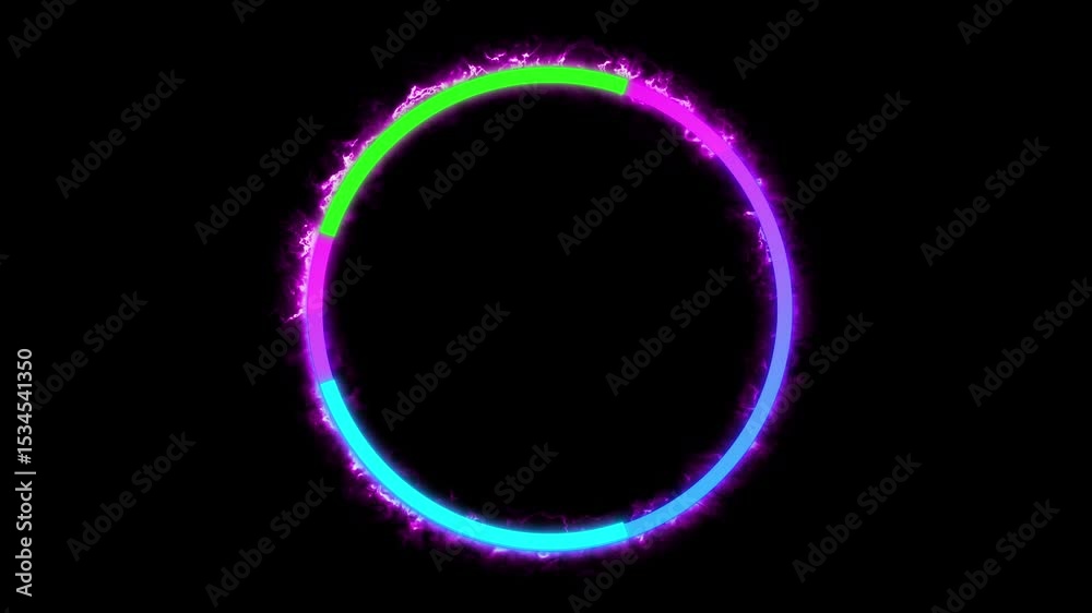 Abstract Glowing Colorful Circle Ring Animation with Energy Effect on Black Background,Vibrating Neon Circle Ring with Colorful Glow,Glowing Cyberpunk Circle with Tri Color Neon,Futuristic Light
Abstract Glowing Colorful Circle Ring Animation with Energy Effect on Black Background,Vibrating Neon Circle Ring with Colorful Glow,Glowing Cyberpunk Circle with Tri Color Neon,Futuristic Light