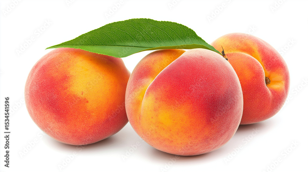 Peaches isolated on white background Peaches isolated on white background