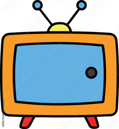 tv icon clipart vector on transparent background
