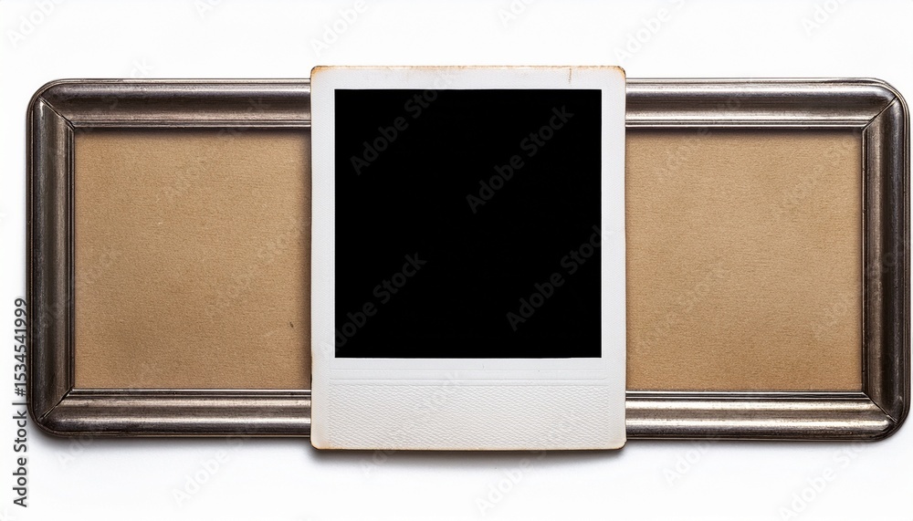 Fototapeta premium blank old polaroid photo frame isolated on white background