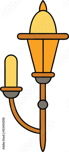 wall sconce icon clipart vector on transparent background
