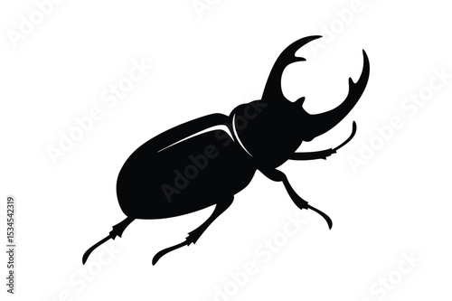 Beetle silhouette vector bundle  illustration