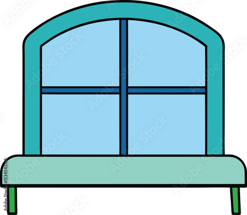 window seat icon clipart vector on transparent background
