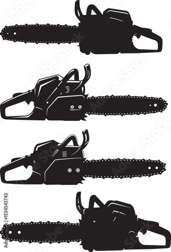 Chainsaw Tool with Blade Detail icon vector illustration