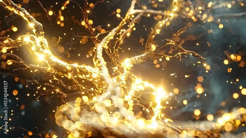 Shining Golden Particles Energy Network