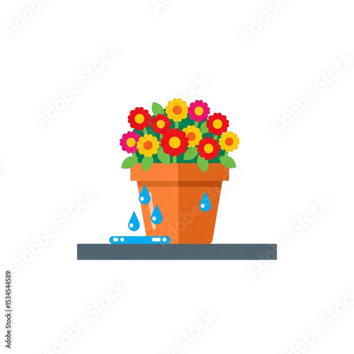 Flower pot leaking