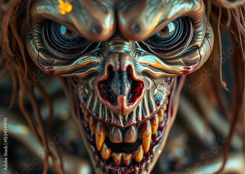 face of a mask of the buddha