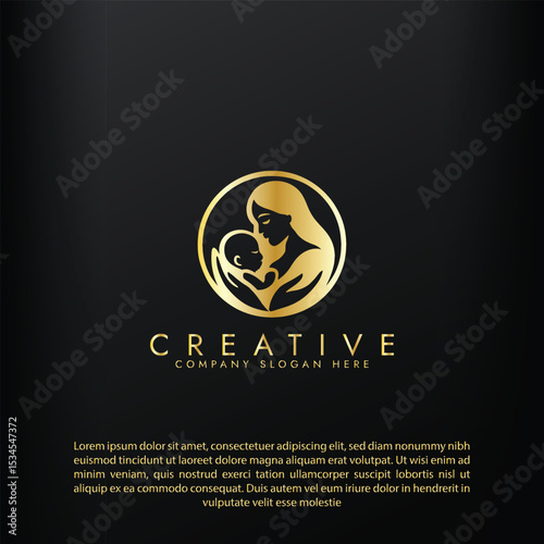 Nurturing enviroment for new mothers logo,  Parenting and Family Logo, Mother and Baby Logo vector design