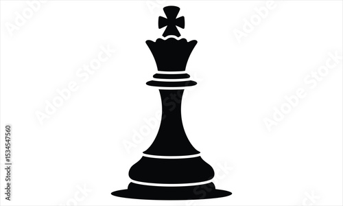 Silhouette of a chess queen piece icon