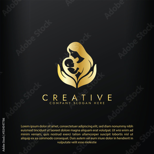 Nurturing enviroment for new mothers logo,  Parenting and Family Logo, Mother and Baby Logo vector design