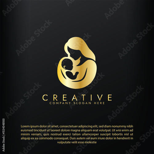 Nurturing enviroment for new mothers logo,  Parenting and Family Logo, Mother and Baby Logo vector design