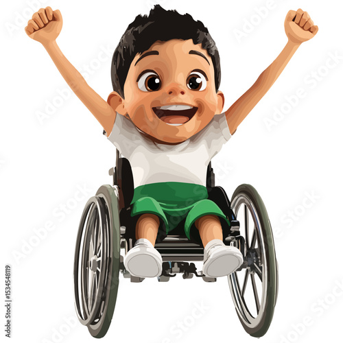 disabled boy in wheelchair