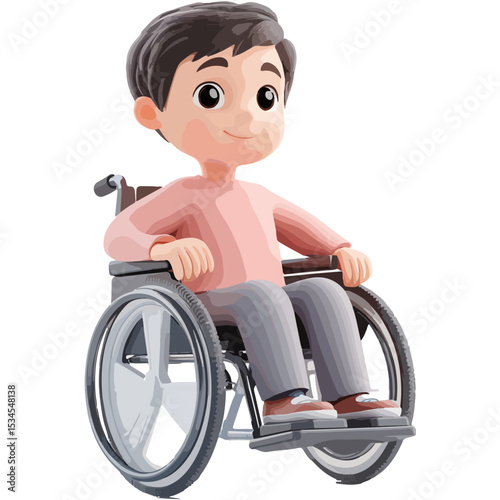 disabled boy in wheelchair