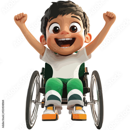 disabled boy in wheelchair